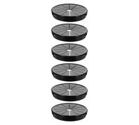 FELTECHELECTR 6 Pièces Anneau Passe-câble Rond en Nylon Noir Forme Pétale Boucle pour Bureau, Protège et Organise Les Câbles sur Table de Travail