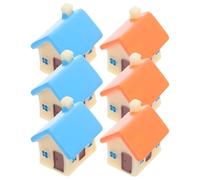 FELTECHELECTR 6 pièces Figurines Maison Résine Miniature Décor Jardin de Fée pour Maison de Poupée Accessoires Micro Paysage Pot de Plante