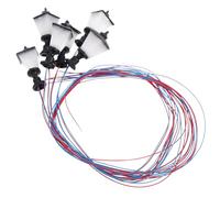 FELTECHELECTR 6 pièces Mini Lampadaires de Modèle Électriques pour Maquettes de Paysage Lampes de Rue Miniatures Abs Noir Accessoires Décoratifs pour Table de Sable et Aménagements Extérieurs