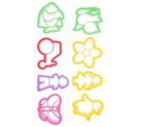 FELTECHELECTR 8 pièces Set de Cutters pour Argile Polymère Plastique Léger Moules pour Bijoux Boucles Oreilles Outils de Découpe Durables pour Pâte à Modeler et Poterie