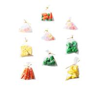 FELTECHELECTR 9 Sachets Miniatures de Nourriture pour Maison de Poupée, Assortiment Varié de Pains, Légumes et Bonbons, Décorations Alimentaires Miniatures Réalistes pour Accessoires