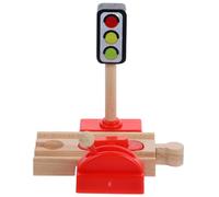 FELTECHELECTR Accessoire Bois Circuit Train Route Barrage Modèle Railway Roadblock Educatif Garçon Fille