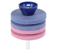 FELTECHELECTR Affûteur de Lame de Tondeuse à Gazon Tête de Meulage Industrielle Double Couche avec Pierre à Quatre Couches en Acier et Plastique pour Usage Domestique et Professionnel