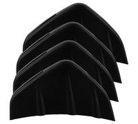 FELTECHELECTR Aileron Arrière pour Voiture 4 Pièces en Polypropylène Noir, Diffuseur de Pare-chocs Arrière, Accessoires Extérieurs Auto, Compatible Multiples Modèles, Améliore Style Voiture