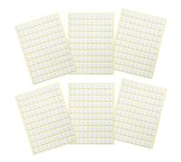 FELTECHELECTR Autocollants pour Ongles Double Côté 6 Feuilles Blanc Adhésif Ovale pour Ongles à Pointe Française Application Facile Passionnés de Nail Art
