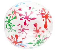 FELTECHELECTR Ballon de Plage Gonflable Transparent 80 CM Balle Rebondissante Extensible pour Garçon et Filles d'Extérieur Jeu Familial pour Piscine et Plage