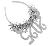 FELTECHELECTR Bandeau Nouvel An Argenté à Paillettes Accessoire Cheveux Léger et Confortable pour Fêtes Réveillon et Célébrations pour Femmes et Filles Style Festif et Polyvalent