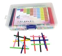 FELTECHELECTR Bâtons de Comptage Éducatifs Colorés pour Garçon Fille Éveil Mathématique avec Boîte de Rangement et Tableau de Calcul Outil Pédagogique pour Maternelle et École Primaire