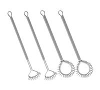 FELTECHELECTR Batteur à Œufs Manuel en Acier Inoxydable Argenté, Léger et Ergonomique, 4 Pièces, Ustensiles Cuisine pour Mélanger Œufs et Cocktails Facilement