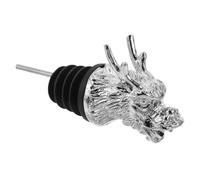 FELTECHELECTR Bec Verseur Alliage avec Tête de Dragon Argentée Doseur Anti-goutte pour Vin Spiritueux Huile et Vinaigre Accessoire de Bar Élégant et Facile à Nettoyer