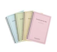 FELTECHELECTR Bloc-notes à Spirale 4pcs en Carton Blanc Pages Lignées, Carnet de Notes Pratique pour Étudiants Lors D'activités Scolaires ou Fêtes D'anniversaire