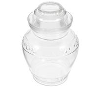 FELTECHELECTR Bocal à Cornichons Verre Transparent pour Cuisine Maison Bocal de Fermentation Hermétique avec Large Ouverture Matériau Verre Facile à Nettoyer et Utiliser