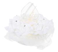 FELTECHELECTR Boîte à Bague de Cœur Blanche Petite Boîte à Alliances Légère et Réutilisable Coffret Porte-Bagues pour Cérémonie de Mariage Étui Compact pour Bagues de Fiançailles