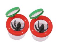 FELTECHELECTR Boîte à Bestioles Loupe 3X Et 6X Garçon Et Filles Taille Standard Abs Observation Éducative Extérieur Lot 2 Pièces pour Exploration Insectes Nature