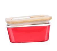 FELTECHELECTR Boîte à Beurre Céramique avec Couvercle et Couteau Intégré Récipient Rectangulaire pour Conserver Beurre Fromage et Snacks pour Réfrigérateur et Buffet