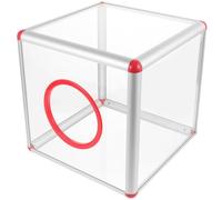 FELTECHELECTR Boîte de Tombola Transparente 25 CM en Acrylique Cubique Boîte de Dons Multifonction pour Loterie Billetterie et Collecte de Fonds Urne Électorale Légère pour Événements et