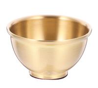 FELTECHELECTR Bol Sacrificiel en Laiton Rond Or, Pratique Bavures, pour Temple ou Usage Domestique, Bol Décoratif pour Eau Bénite et Contemplation