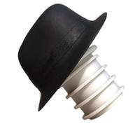 FELTECHELECTR Bouchon de Bouteille en Silicone Noir Forme Chapeau Melon, Bouchon de Scellement pour Vin, Bière et Soda, Accessoire de Conservation Pratique pour Garder Fraîcheur et Saveur