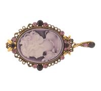 FELTECHELECTR Broche Décoration Élégante pour Vêtements Vintage Victorienne en Alliage Portrait de Dame en Relief pour Soirées et Concerts