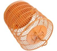 FELTECHELECTR Cage à Oiseaux Suspendue en Plastique, Cage Ronde 30 Cm pour Petits Oiseaux et Perroquets, Volière Spacieuse Sécurisée, Niche D’Oiseau Vintage pour Décoration et Usage Quotidien