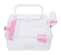 FELTECHELECTR Cage Sûre Hamster de Transport et Portable pour Cochon d'Inde en Plastique Transparent Élégante, Promenade Métro