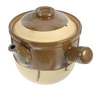 FELTECHELECTR Casserole en Céramique Traditionnelle Grosse Taille Pot à Remèdes Résistant Haute Température Casserole Couverte pour Mijotage et Infusion Médicinale Usage Domestique et