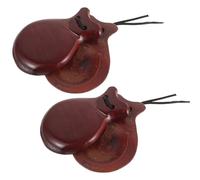 FELTECHELECTR Castagnettes à Doigts Bois pour Garçon Fille Musical Simple et Léger Instrument de Rythme Facile à Manipuler pour Éveil Musical et Jeux Éducatifs