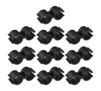 FELTECHELECTR Clips de Fixation Accessoires Polyvalents en Plastique Noir Lot de 10 et Gain de Place pour Balai et Pelle à Poussière pour Nettoyage à Domicile