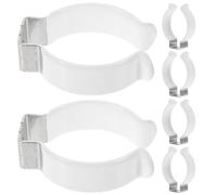 FELTECHELECTR Clips de Fixation en Acier Inoxydable de U Support Stable et Pratique 6pcs pour Tube LED pour Lampe Fluorescente, pour Éclairage Domestique et Bureau