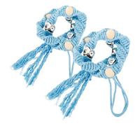 FELTECHELECTR Clochette 2 Pièces pour Chien Perles en Bois en Corde de Coton Anti-pincement, pour L'éducation du Chiot et L'entraînement la Propreté