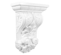 FELTECHELECTR Corbeau Décoratif Sculpté de Style Européen en Abs Blanc, Léger et Facile à Installer pour Décoration Intérieure et Finition de Meubles