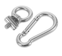 FELTECHELECTR Crochet Acier Inoxydable pour Auvent de Camping avec Stop Rail Crochet à Ressort Intégré pour Caravane Bateau Tente et Camping-Car Support Robuste et Facile à Installer