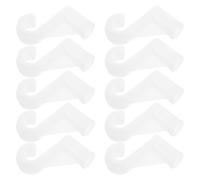 FELTECHELECTR Crochets Robustes 13mm Lot de 10 pour Tringle à Penderie en Plastique et Alliage D'aluminium, Design Gain de Place, Installation Facile pour et Aménagements de Placard