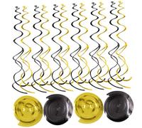 FELTECHELECTR Décorations Suspendues en Spirale Double, Lot de 24 Pièces, Accessoires Décoratifs pour Plafond, Fête d'anniversaire, Mariage et Halloween, Décoration Festive Intérieure