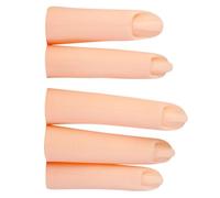 FELTECHELECTR Doigts Artificiels en Silicone Légers et Pratiques 5 Pièces Haute Simulation pour Entraînement Manucure pour Débutants et Artistes en Nail Art