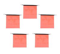 FELTECHELECTR Drapeaux de Sécurité Faciles à Transporter Lot de 5 Haute Visibilité en Pvc Orange avec Œillets pour Remorques et Transport D'équipements Surdimensionnés