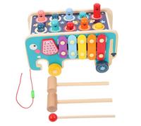 FELTECHELECTR Éducatif Bois Marteau Xylophone pour Coordination Main-œil Percussion Colorée pour Garçon Fille Dès Mois Stimulation Motricité et Apprentissage Ludique