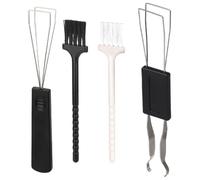 FELTECHELECTR Ensemble Brosse de Nettoyage Clavier avec Extracteur de Touches Kit Outil Dépoussiérage Ordinateur Portable et Tablette Brosse Fine Noire et Blanche pour Entretien Électronique