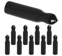 FELTECHELECTR Ensemble de 10 Bouchons Verseurs en Caoutchouc Noir pour Bouteilles de Liqueur, Faciles à Transporter Ranger, pour Bars et Caves à Vin