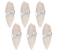 FELTECHELECTR Ensemble de 6 Lot de Set de Os de Seiche Blancs pour Perroquets et Tortues, à Mâcher Naturel avec Support Métallique, Calcium Tonique et Exercice pour Animaux de Compagnie