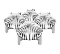 FELTECHELECTR Éteignoir à Bougie Outil D'extinction Sûr Résistant la Chaleur en Métal Argenté Forme Coquillage pour Décoration Maison pour Grandes Bougies et Bougies en Pot