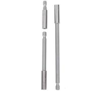 FELTECHELECTR Extension de Bit Hexagonale 3 Pièces Argenté en Acier Carbone, Antidérapante et Résistante à L'usure, pour Tournevis Électriques et Pneumatiques, 50-100-150 Mm