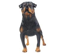 FELTECHELECTR Figurine de Chien Rottweiler Plastique Solide Modèle Réaliste pour Cognitif et Décoration de Bureau Cadeau pour Collection et Décoration Intérieure