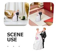 FELTECHELECTR Figurines Mariage Couple Élégantes Décoration Gâteau Mariée et Marié pour Anniversaire Nuptiale et Fête