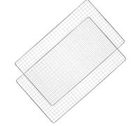 FELTECHELECTR Filet INOX 44x26cm pour Barbecue 2pcs en Acier Inoxydable, Grille Épaisse pour Cuisson Uniforme, Camping et Barbecue Extérieur