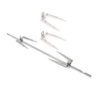 FELTECHELECTR Fourchettes Rotatives Acier Inoxydable pour Barbecue et Friteuse à Air Set pour Poulet Viande et Poisson Grillés Accessoires pour Rôtissoire et Cuisson Extérieur