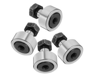 FELTECHELECTR Galet Suiveur à Aiguilles de Type Boulon en Acier de Roulement, Haute Précision, Fonctionnement Fluide et Grosse Capacité de Charge pour Machines Industrielles, Lot de 4 Pièces