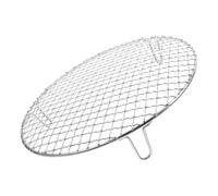 FELTECHELECTR Grille de Barbecue Ronde Pieds Stables en Acier Inoxydable Cuisson Uniforme Accessoire Pratique pour Brasero Polyvalente pour Usage Intérieur et Extérieur