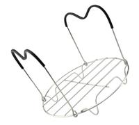 FELTECHELECTR Grille Vapeur avec Poignée en Silicone Support Vapeur Multifonction en Acier Inoxydable Compatible Autocuiseur et Cocotte en Fonte Ustensile la Cuisine Inox Domestique