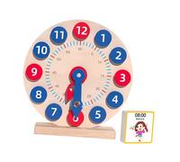 FELTECHELECTR Horloge Apprentissage Bois Éducative pour Garçon Fille avec Reconnaissance des Couleurs et Chiffres Pédagogique et Attrayant pour Maternelle